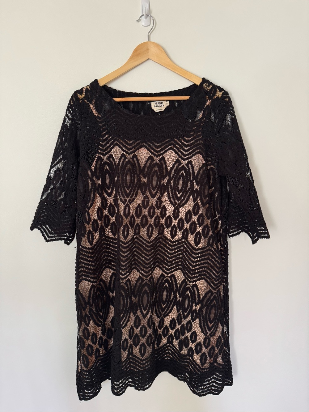 Molly Bracken Black Lace Overlay Dress